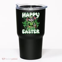 Happy 420 Easter Funny Smoking Easter Bunny Tumbler thumb 0