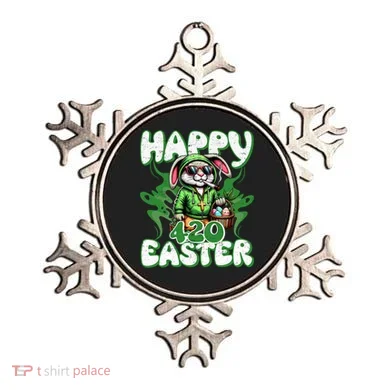 Happy 420 Easter Funny Smoking Easter Bunny Ornament