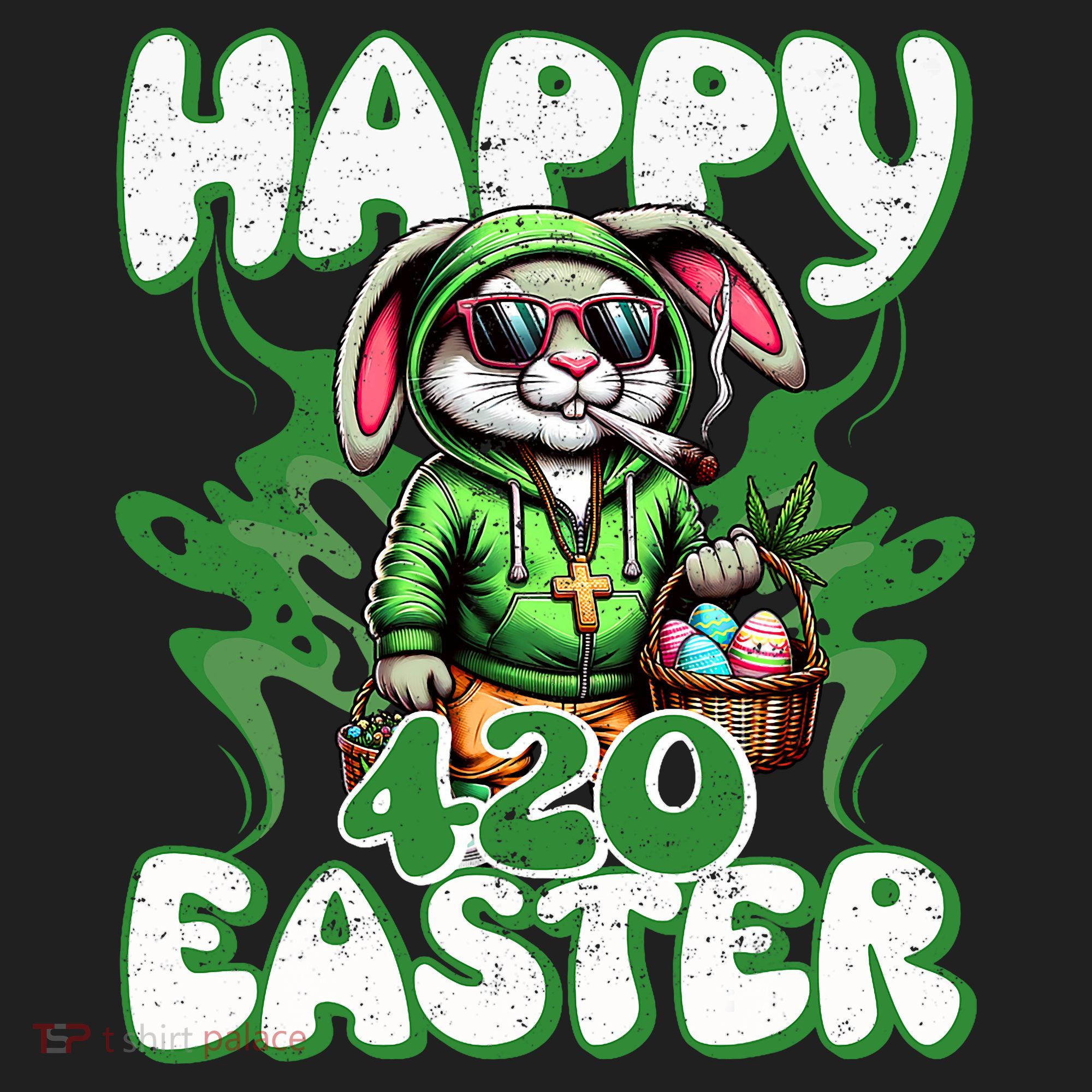 Happy 420 Easter Funny Smoking Easter Bunny Hat