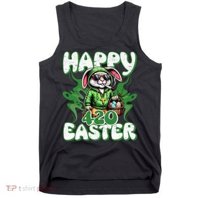 Happy 420 Easter Funny Smoking Easter Bunny Tank Top