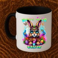 Happy 420 Easter Day Bunny Smoking Weed Marijuana Funny 420 Coffee Mug thumb 2