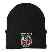 Happy 420 Easter Day Bunny Smoking Weed Marijuana Funny 420 Beanie thumb 0