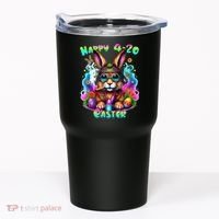 Happy 420 Easter Day Bunny Smoking Weed Marijuana Funny 420 Tumbler thumb 0