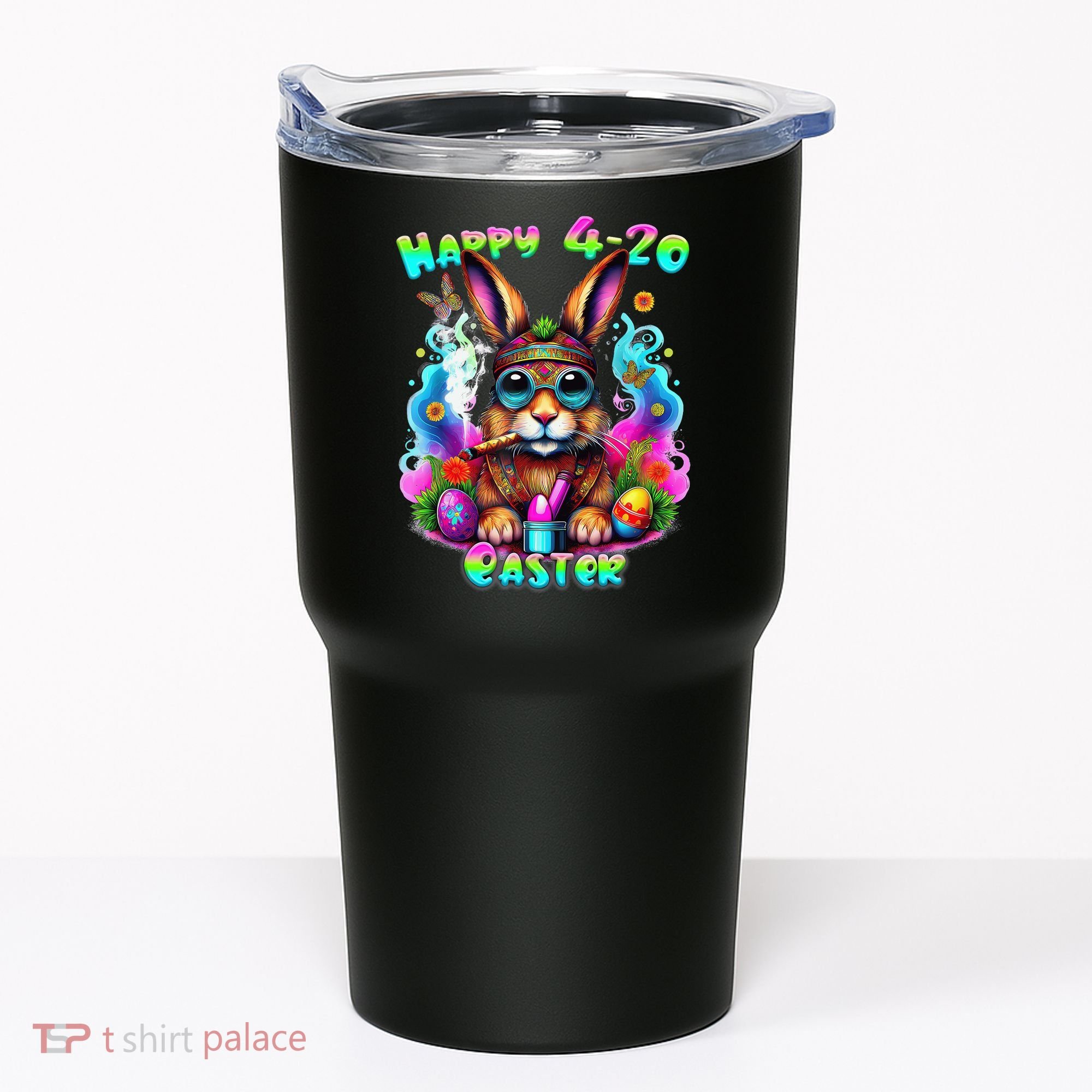 Happy 420 Easter Day Bunny Smoking Weed Marijuana Funny 420 Tumbler