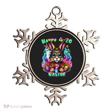 Happy 420 Easter Day Bunny Smoking Weed Marijuana Funny 420 Ornament