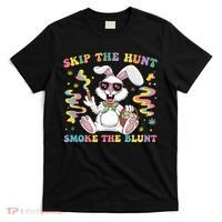 Happy 420 Easter Skip The Hunt Smoke The Blunt Bunny Smoking T-Shirt thumb 0