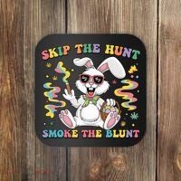 Happy 420 Easter Skip The Hunt Smoke The Blunt Bunny Smoking Coaster thumb 0