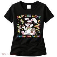 Happy 420 Easter Skip The Hunt Smoke The Blunt Bunny Smoking Women's T-Shirt thumb 0