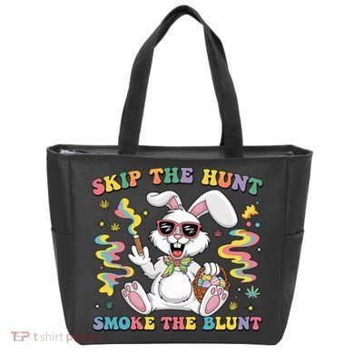 Happy 420 Easter Skip The Hunt Smoke The Blunt Bunny Smoking Tote Bag