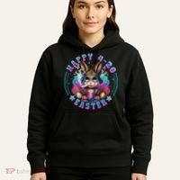 Happy 420 Easter Bunny Smoking Weed Funny  Hoodie thumb 5