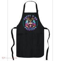 Happy 420 Easter Bunny Smoking Weed Funny  Apron thumb 0