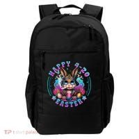 Happy 420 Easter Bunny Smoking Weed Funny  Backpack thumb 0