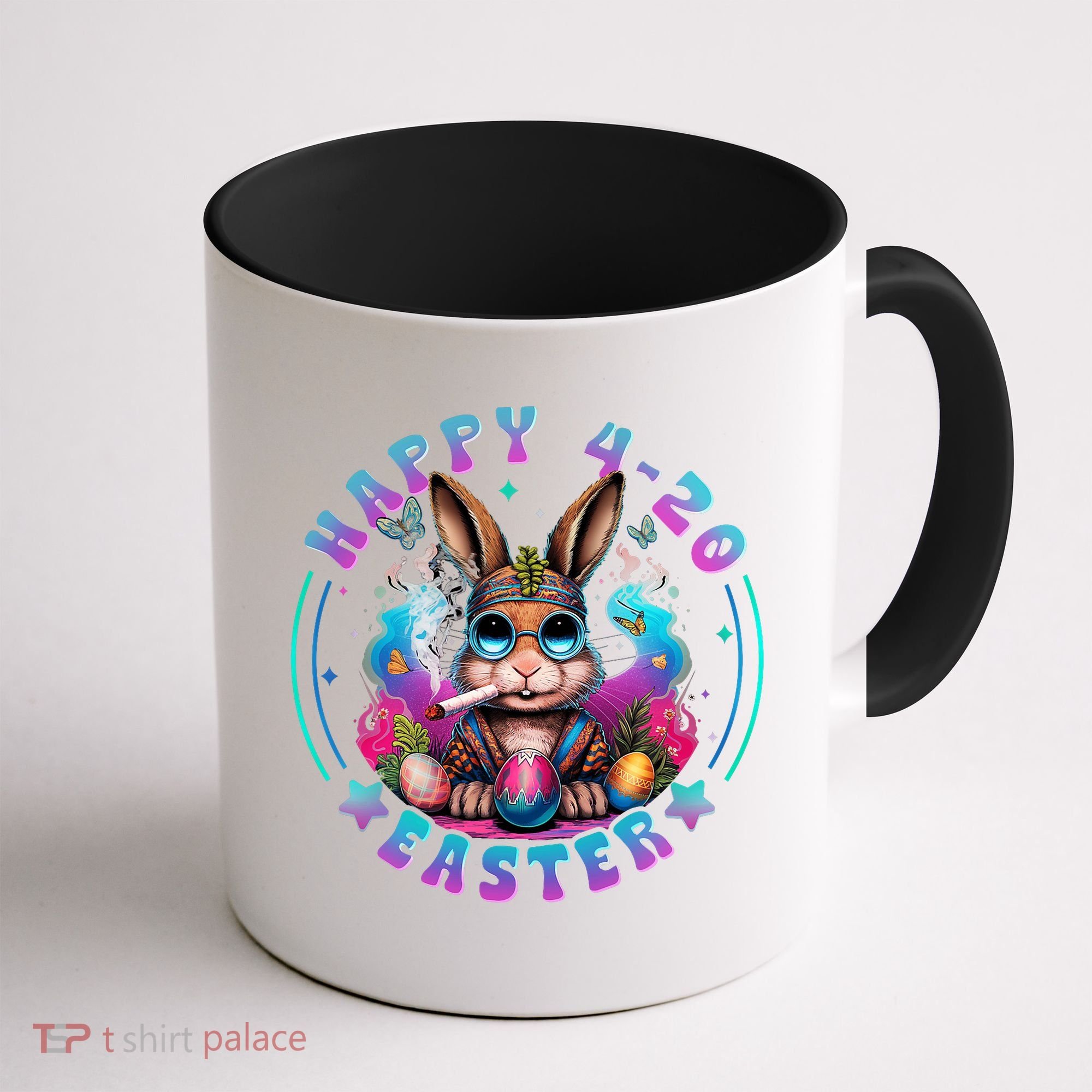 Happy 420 Easter Bunny Smoking Weed Funny  Coffee Mug
