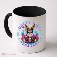 Happy 420 Easter Bunny Smoking Weed Funny  Coffee Mug thumb 0