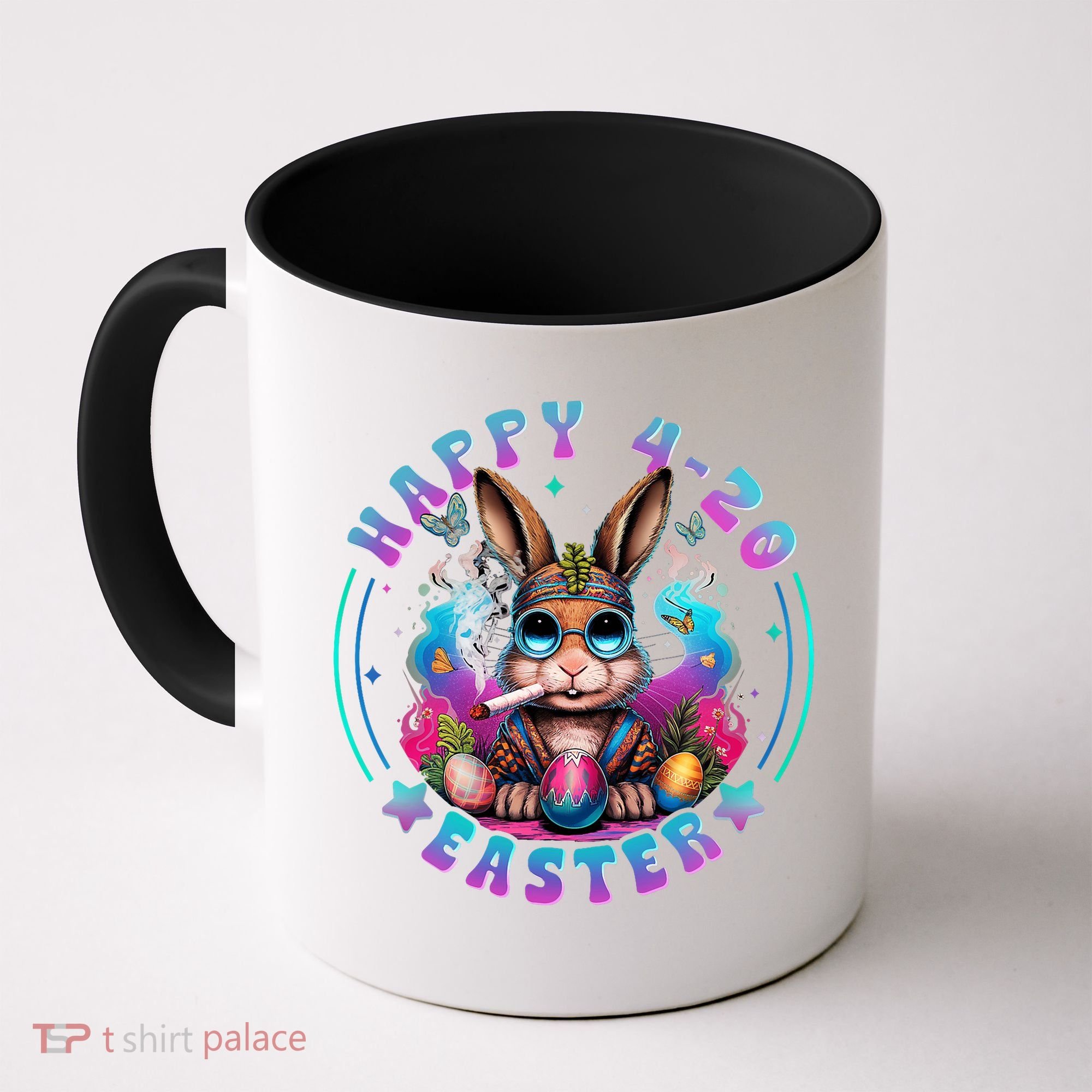 Happy 420 Easter Bunny Smoking Weed Funny  Coffee Mug