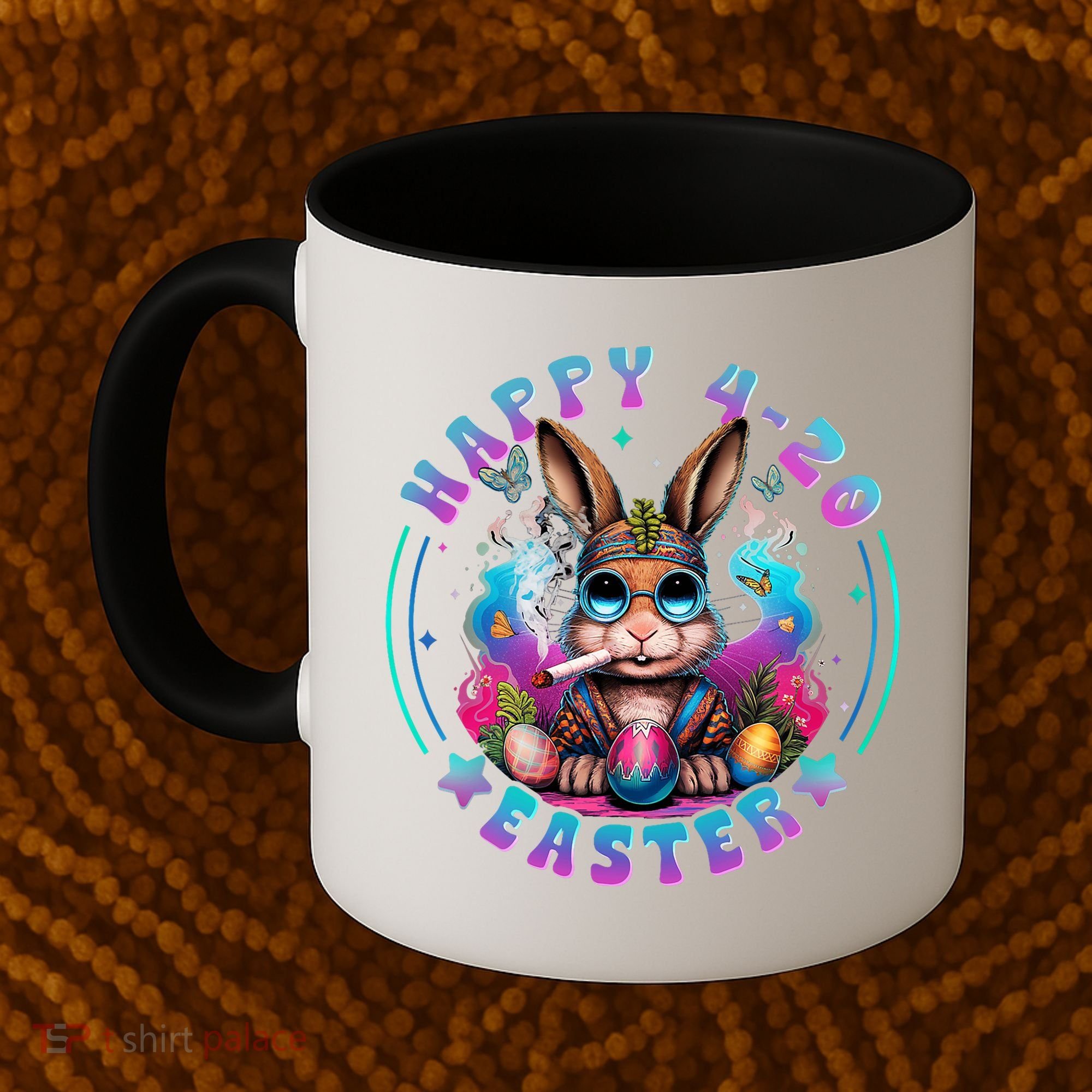 Happy 420 Easter Bunny Smoking Weed Funny  Coffee Mug