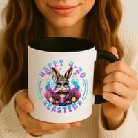 Happy 420 Easter Bunny Smoking Weed Funny  Coffee Mug thumb 3
