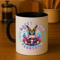 Happy 420 Easter Bunny Smoking Weed Funny  Coffee Mug thumb 4