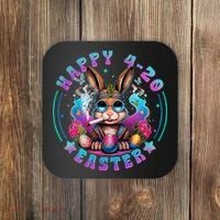 Happy 420 Easter Bunny Smoking Weed Funny  Coaster thumb 0