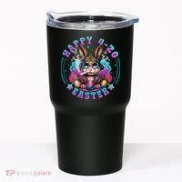 Happy 420 Easter Bunny Smoking Weed Funny  Tumbler thumb 0