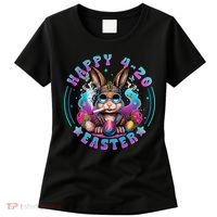 Happy 420 Easter Bunny Smoking Weed Funny  Women's T-Shirt thumb 0