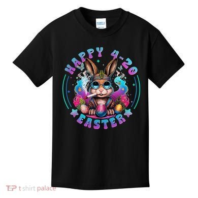 Happy 420 Easter Bunny Smoking Weed Funny  Kids T-Shirt