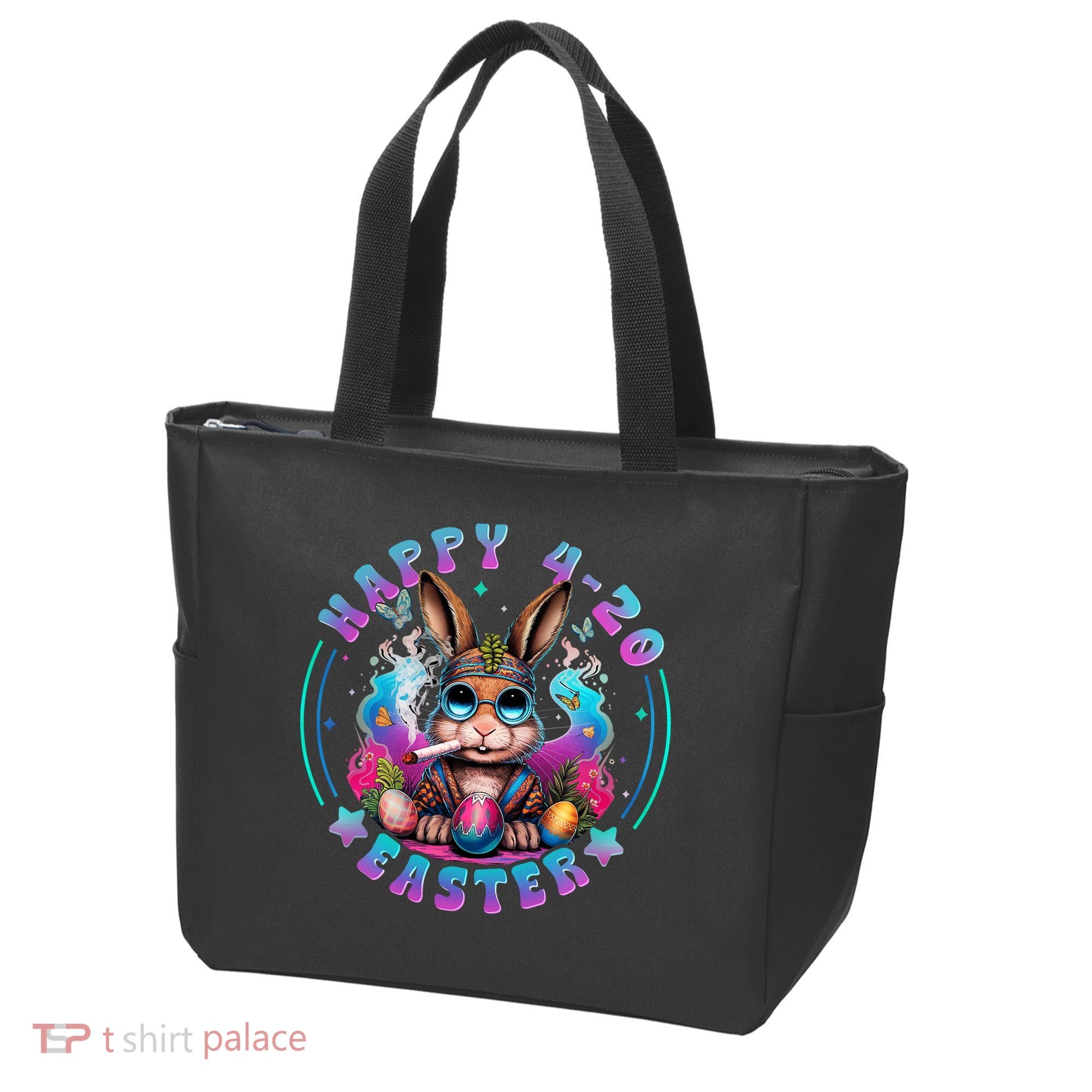 Happy 420 Easter Bunny Smoking Weed Funny  Tote Bag