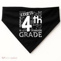 Hello 4th Grade Teacher Boy and Team Fourth Grade Girl USA-Made Doggie Bandana thumb 0