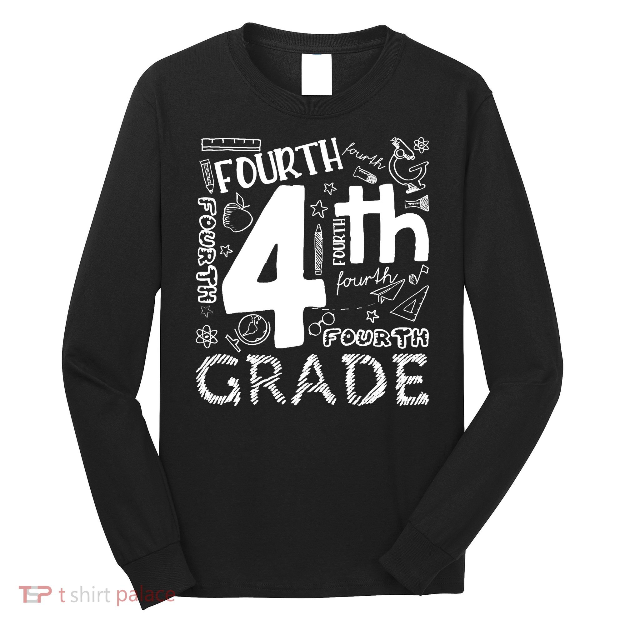 Hello 4th Grade Teacher Boy and Team Fourth Grade Girl Long Sleeve Shirt