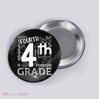 Hello 4th Grade Teacher Boy and Team Fourth Grade Girl Button thumb 0