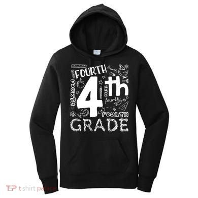 Hello 4th Grade Teacher Boy and Team Fourth Grade Girl Women's Hoodie