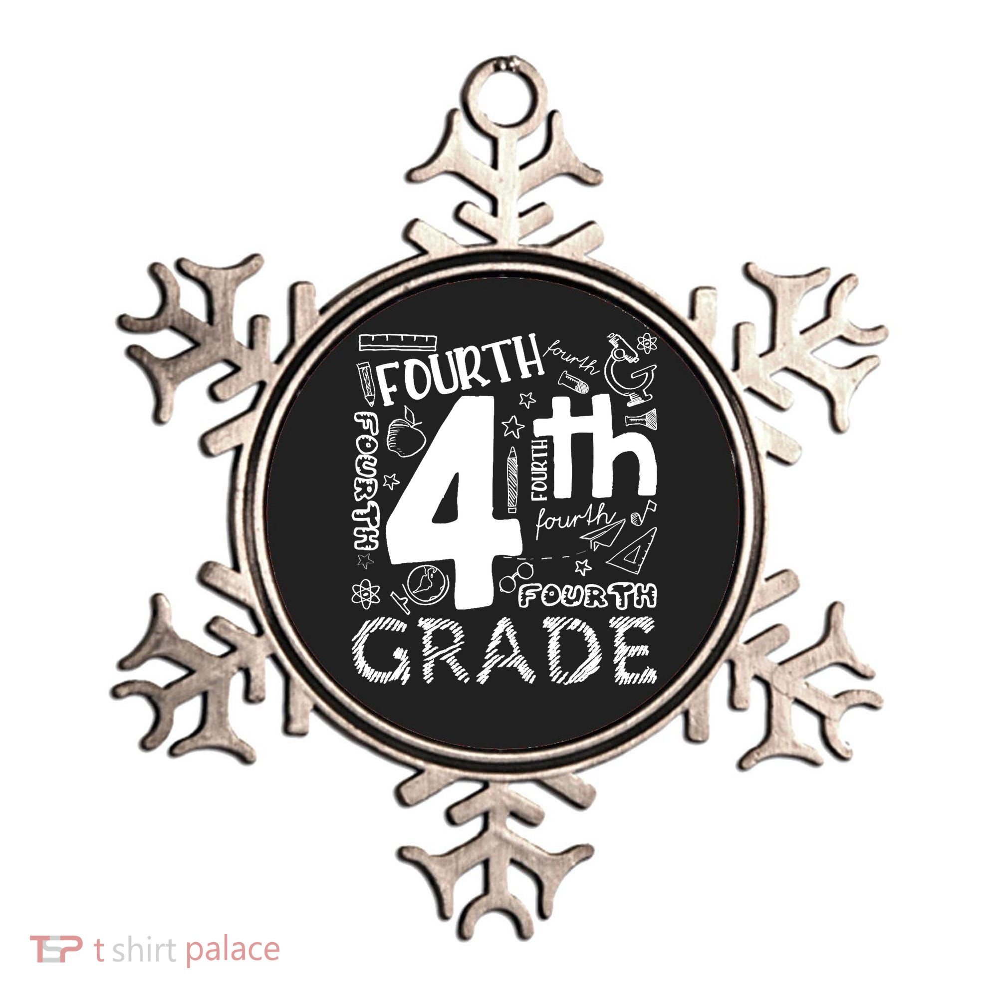 Hello 4th Grade Teacher Boy and Team Fourth Grade Girl Ornament