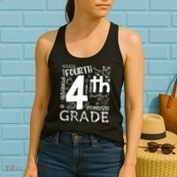 Hello 4th Grade Teacher Boy and Team Fourth Grade Girl Women's Tank Top thumb 2
