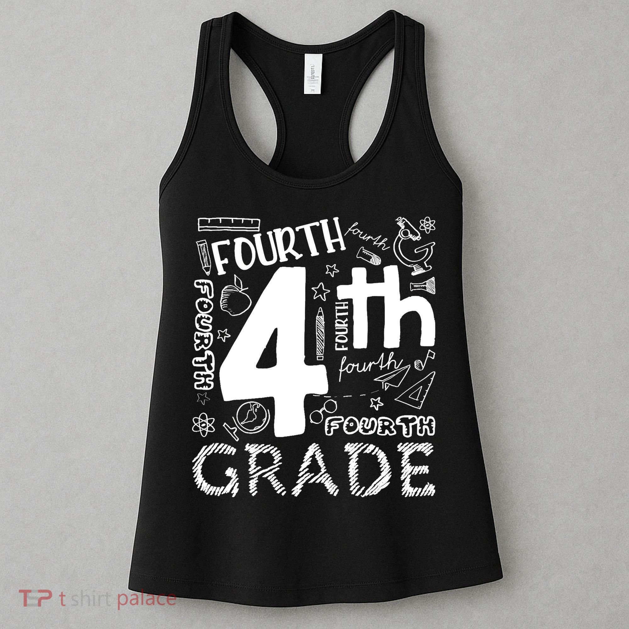 Hello 4th Grade Teacher Boy and Team Fourth Grade Girl Women's Tank Top