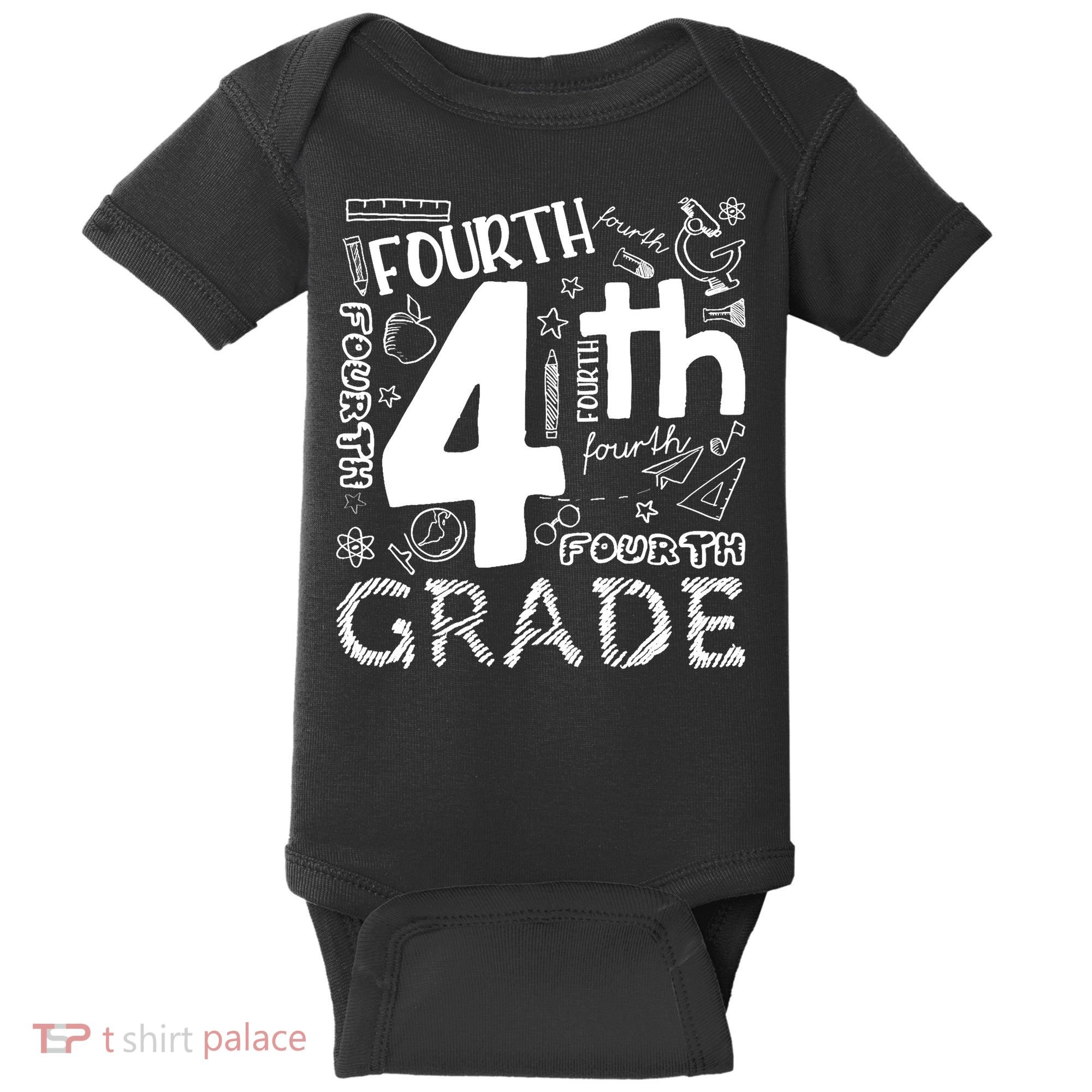 Hello 4th Grade Teacher Boy and Team Fourth Grade Girl Baby Bodysuit