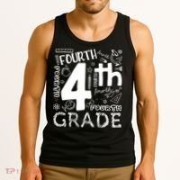 Hello 4th Grade Teacher Boy and Team Fourth Grade Girl Tank Top thumb 3