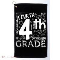 Hello 4th Grade Teacher Boy and Team Fourth Grade Girl Golf Towel thumb 0