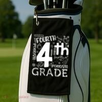 Hello 4th Grade Teacher Boy and Team Fourth Grade Girl Golf Towel thumb 2