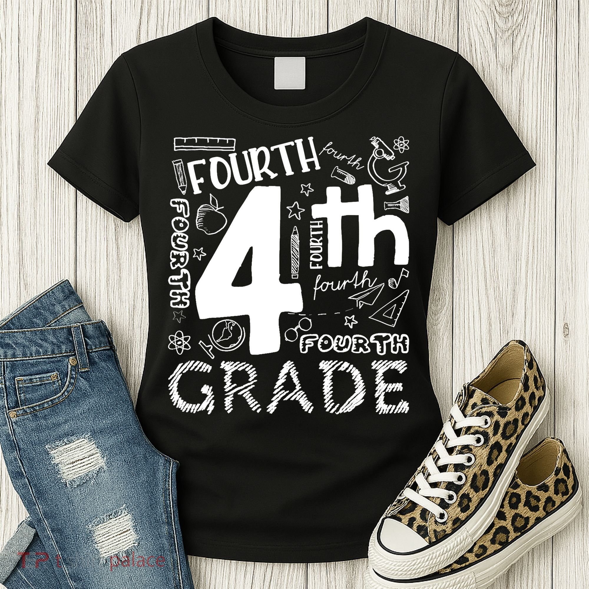 Hello 4th Grade Teacher Boy and Team Fourth Grade Girl Women's T-Shirt