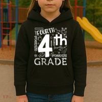Hello 4th Grade Teacher Boy and Team Fourth Grade Girl Kids Hoodie thumb 3