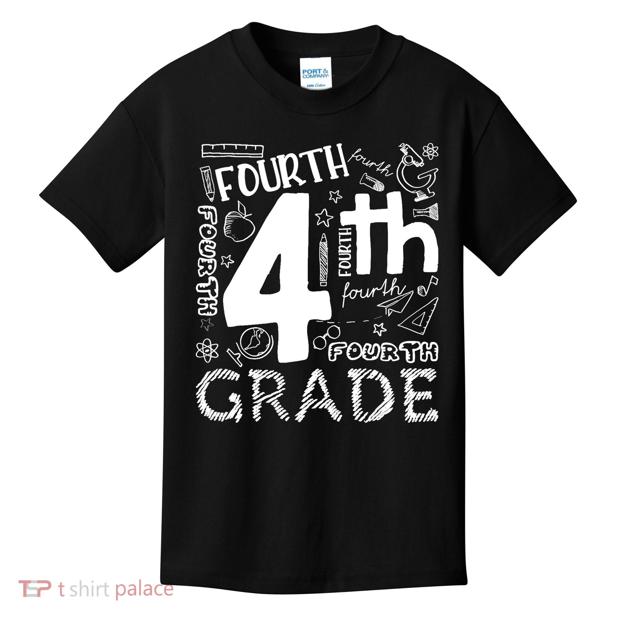 Hello 4th Grade Teacher Boy and Team Fourth Grade Girl Kids T-Shirt