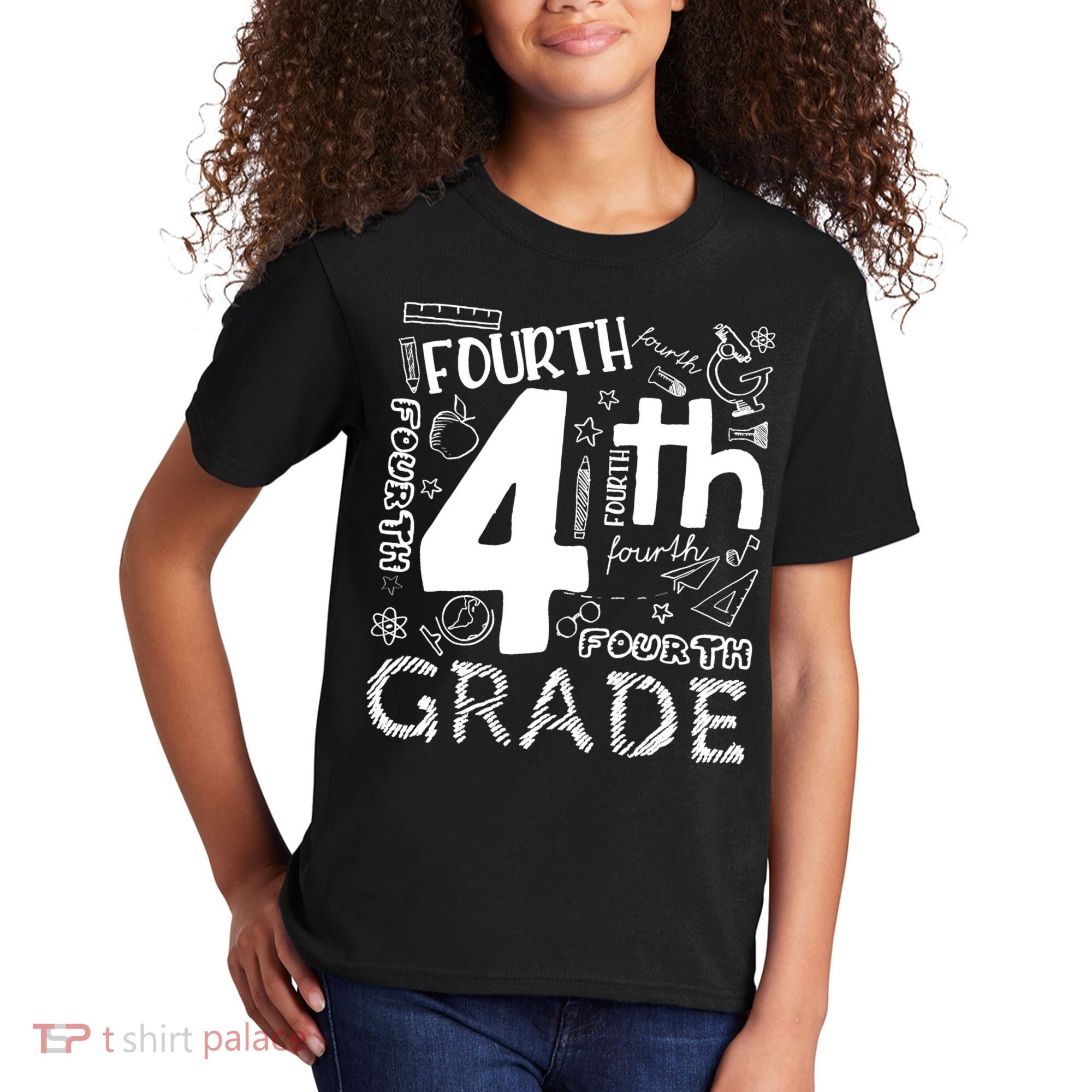 Hello 4th Grade Teacher Boy and Team Fourth Grade Girl Kids T-Shirt
