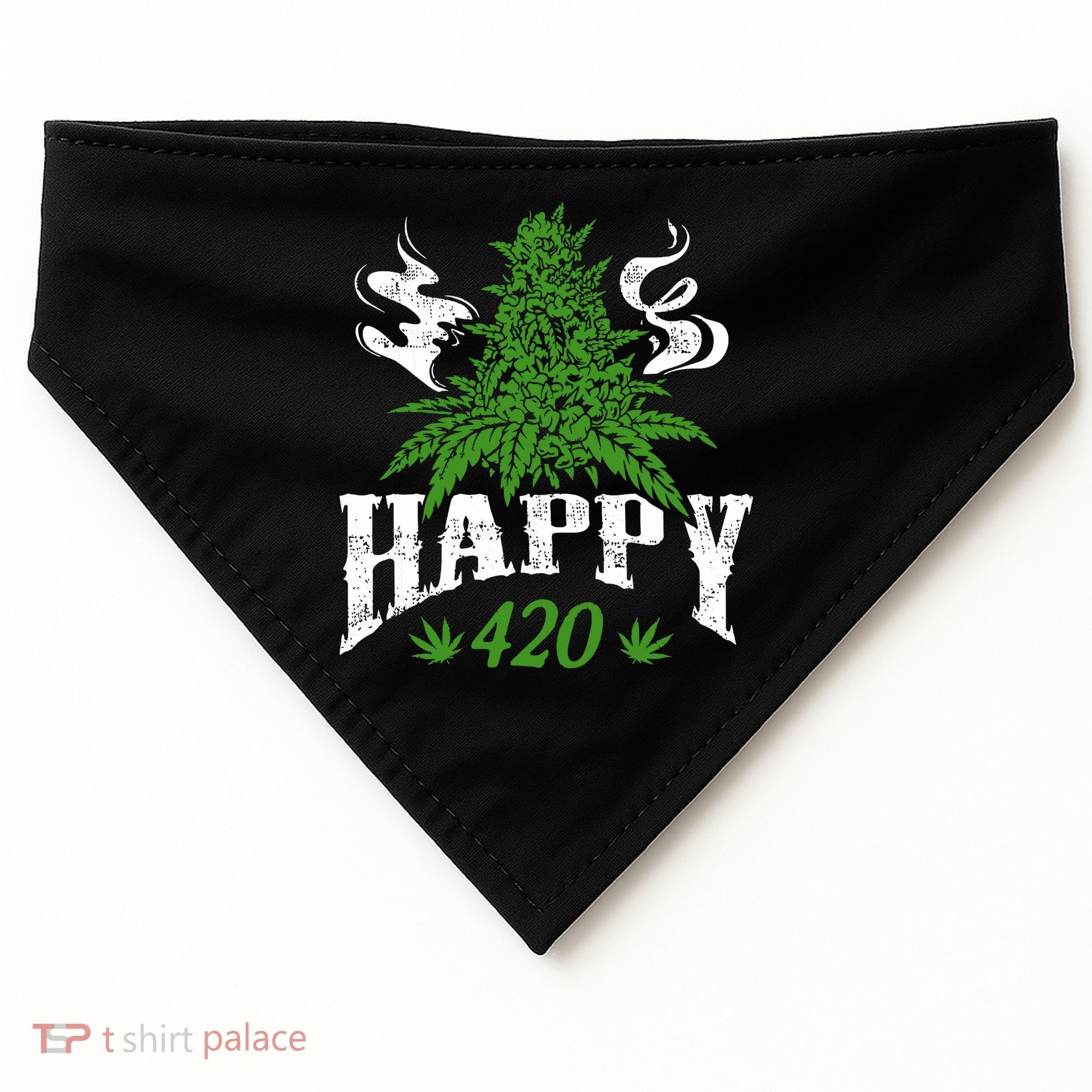 Happy 420 Marijuana Merch To Celebrate Weed Day On 420 USA-Made Doggie Bandana