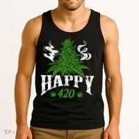 Happy 420 Marijuana Merch To Celebrate Weed Day On 420 Tank Top thumb 3