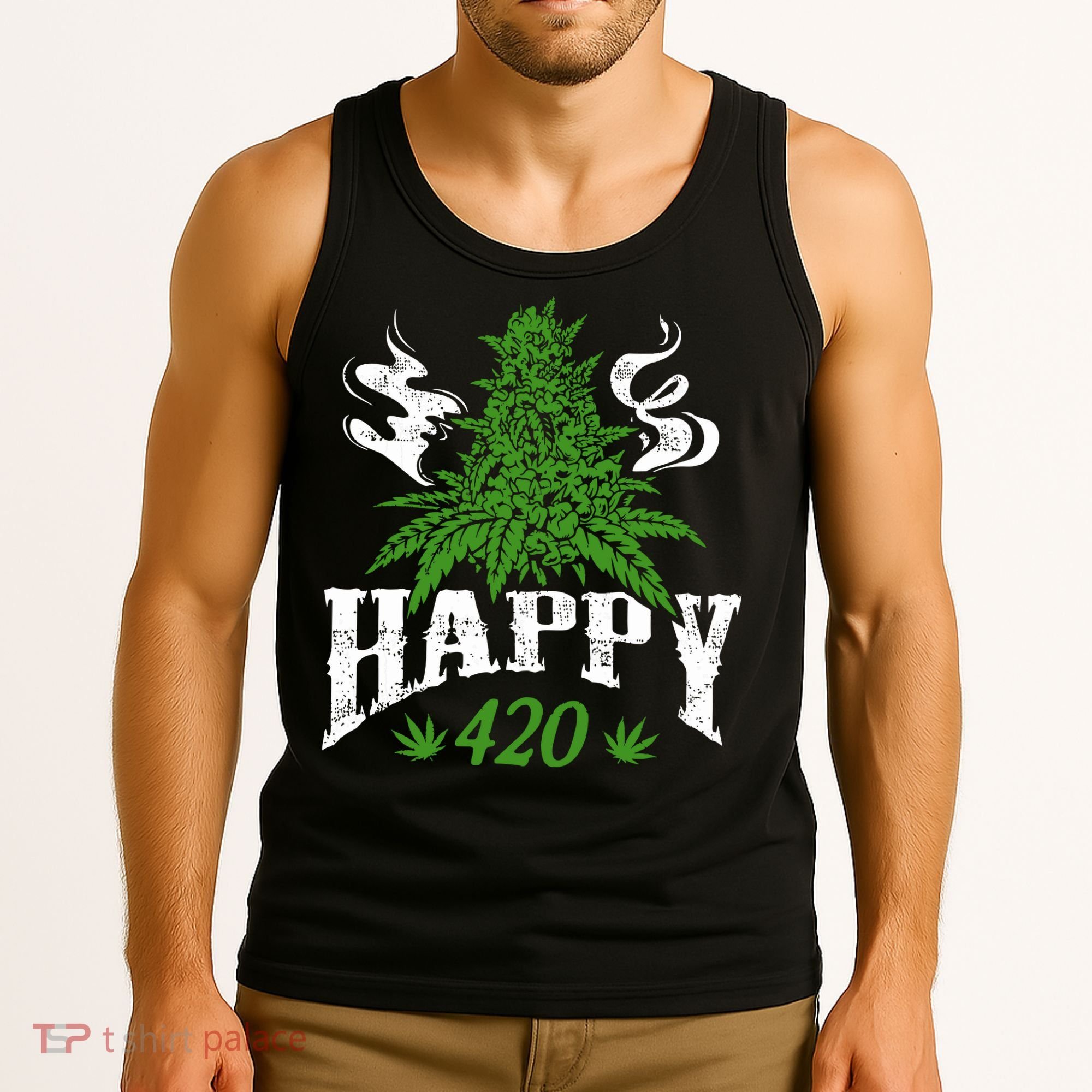 Happy 420 Marijuana Merch To Celebrate Weed Day On 420 Tank Top