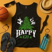 Happy 420 Marijuana Merch To Celebrate Weed Day On 420 Tank Top thumb 4