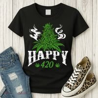 Happy 420 Marijuana Merch To Celebrate Weed Day On 420 Women's T-Shirt thumb 3