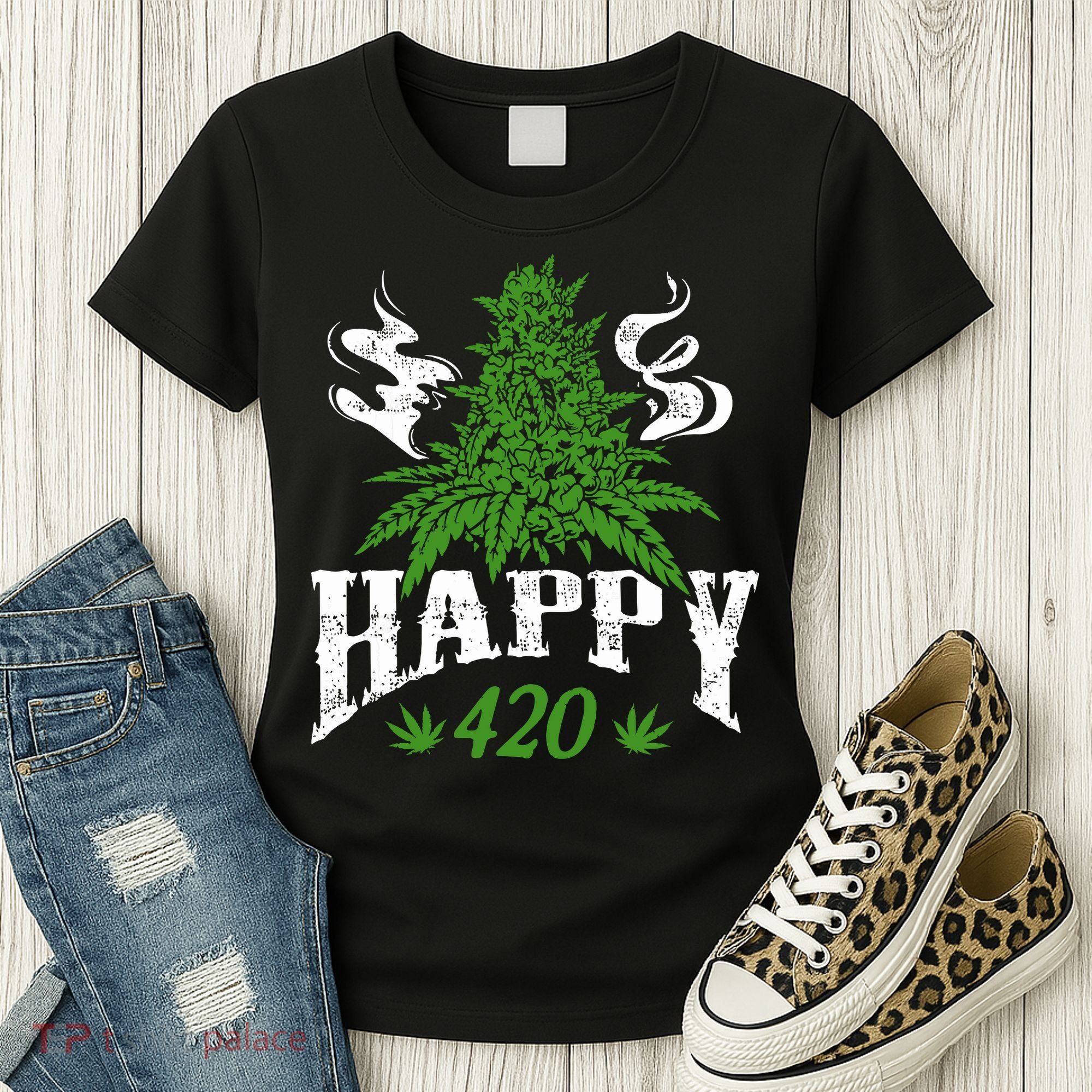 Happy 420 Marijuana Merch To Celebrate Weed Day On 420 Women's T-Shirt