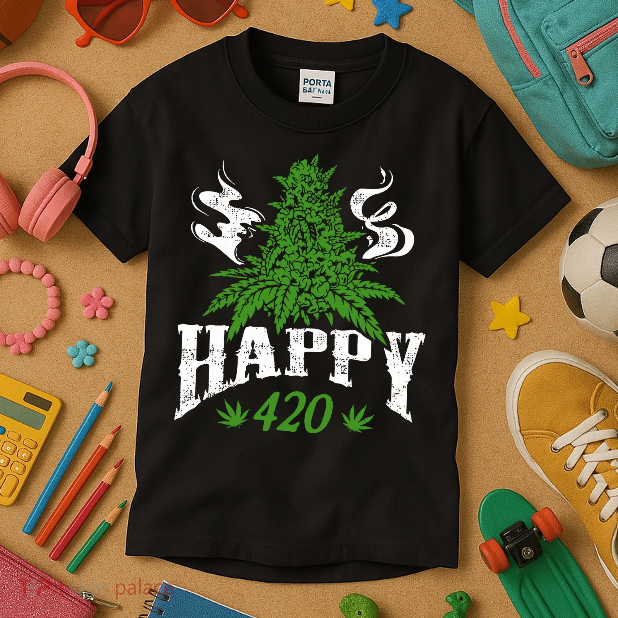 Happy 420 Marijuana Merch To Celebrate Weed Day On 420 Kids T-Shirt