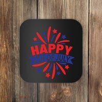 Happy 4th Of July America Celebration Coaster thumb 0